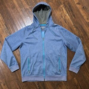 Peter Millar Crown Sport Zip Up Fleece Lined Hoodie Size Medium